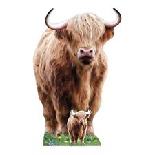 Scottish Highland Cow Cardboard Cutout Lifesize Standee with Free Mini