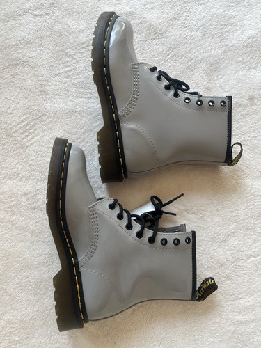 Martens light gray lace up - gray, lace-up