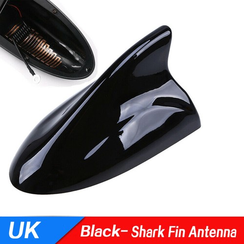 Gloss black shark fin antenna - black,