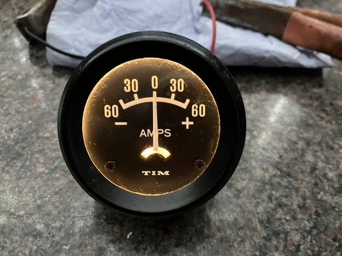 Vintage classic car ammeter - vintage,
