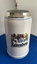 Large Kaltenberg Mug Bayerische Bier Beer Stein with Pewter Metal Lid