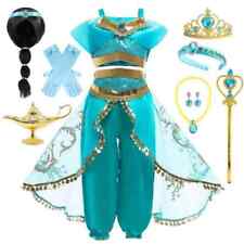 Girls Jasmine Costume Aladdin Princess Dress Kids Birthday Party Fancy Dress Up
