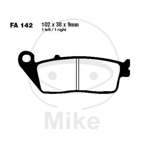 Pair brake pads ebc - hh, fa142hh