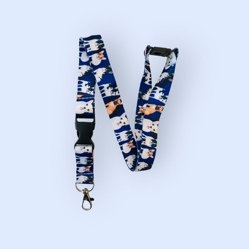 20mm dog print lanyard - 20mm,