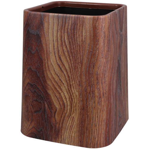 Reusable faux wood grain trash - faux,