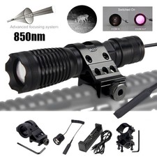Infrared Night Vision Light Torch IR 850nm LED Flashlight Scope Mount 20mm Rail