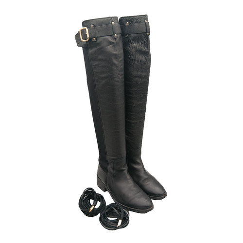Kurt geiger black leather - black,