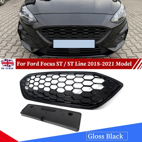 Gloss black front bumper - black,
