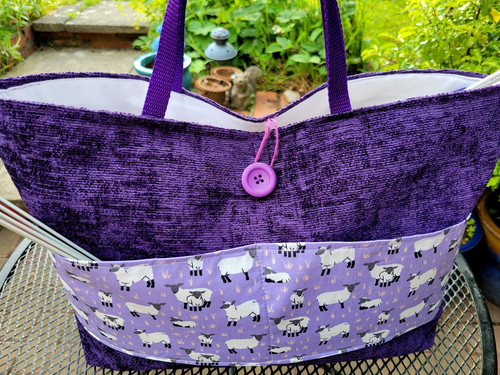 Large purple knitting - purple,