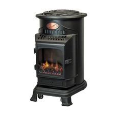 Sahara Provence Real Flame Flueless Portable Gas Heater/Stove - Matt Black
