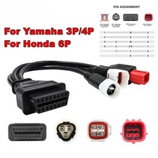 3 IN 1 For Yamaha 3 4 For Honda 6 to 16pin Motorcycle OBD2 Diagnostic Connector