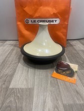 UNUSED Large LE CREUSET Cast Iron / Stoneware 27cm /2.3L   Cream Ombré Tangine