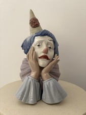 Lladro Sad Jester Clown Bust |
