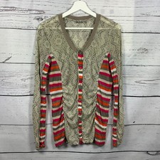 Sandwich Top Size M Medium Multi-coloured Semi Sheer Button Front Long Sleeves