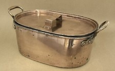 Antique Copper,Brass And Galvanised Liner Fish Kettle 4.7kg Victorian C1860