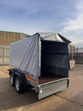 UNBRAKED Twin Axle Trailer Flat Bed  + COVER 750kg 8.7 x 4.1ft  264cm x  125cm