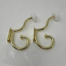 Vintage Brass Tone Hook Rack