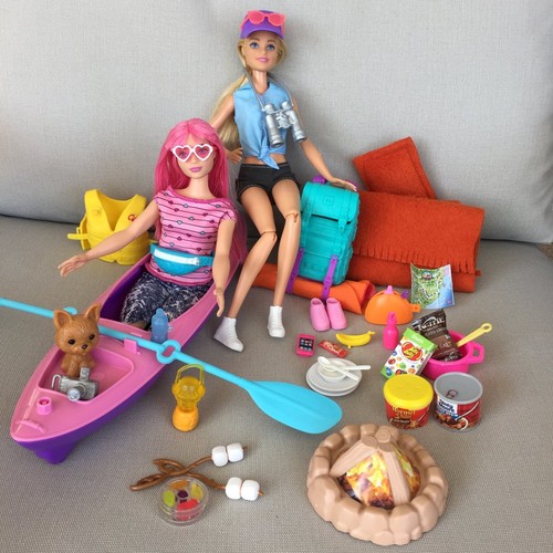 Barbie camping set dolls - barbie,
