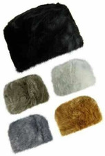 UNISEX RUSSIAN PILLAR FAUX FUR HATS COSSACK STYLE BOX PUSH WINTER WARM CAP 