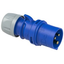 PCE Blue 32 Amp 3 Pin 2P+E 240V Male Round Plug 32A Ceeform Commando IP44