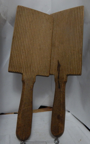 Pair antique butter worker - of,