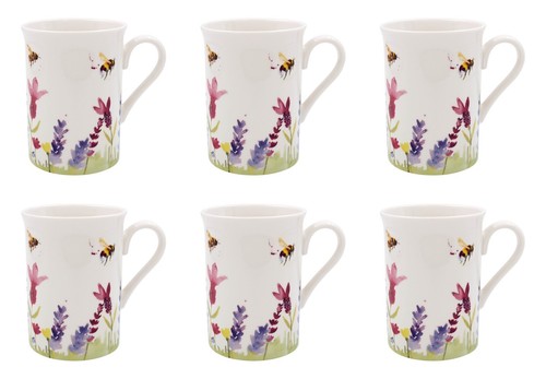 Lavender flower mugs with - 6,