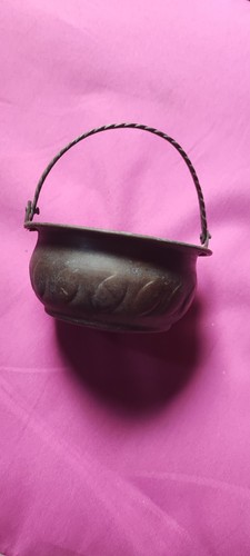 Vintage copper cauldron - copper, pot