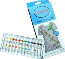 12 Fabric Paint Set Textile