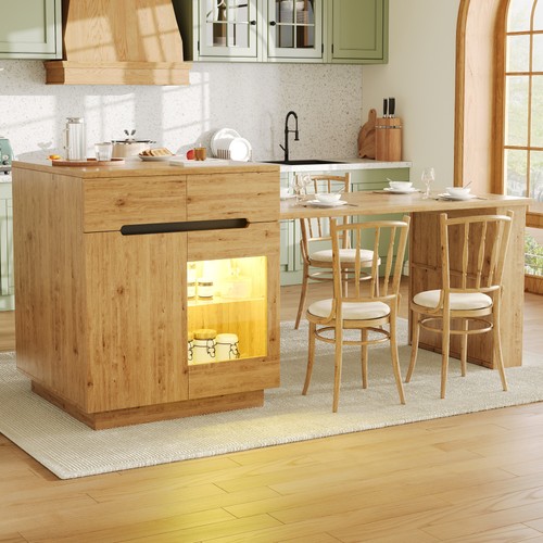 Kitchen island with - island, extendable