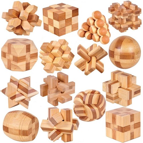Wooden puzzle magic - wooden, ball