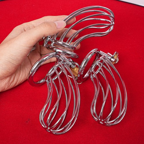Metal penis cage restraints - penis,