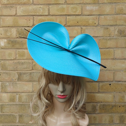 Turquoise fascinator black - fascinator,