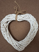 Wicker Hanging Heart Wreath in