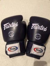 Fairtex Muay Thai Boxing Gloves In Dark Blue 16oz Brand New
