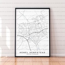 Hemel Hempstead Map Poster