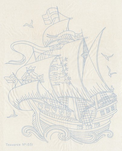 Vintage embroidery transfer - embroidery,
