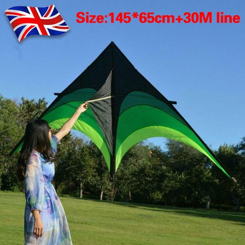 Large delta kites with - with, handle