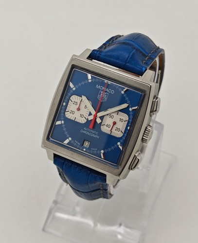 Tag heuer monaco blue dial - monaco,
