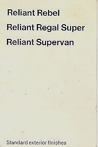 Reliant regal rebel exterior - regal, &