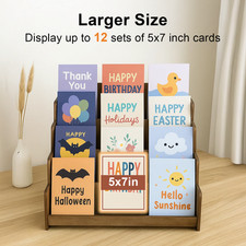 4-Tier Card Holder Wooden