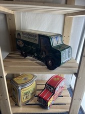 Vintage Biscuit Tin Caddy x3