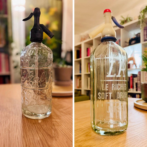 Vintage soda siphons glass - soda,