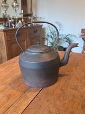 A Rare Antique Cast Iron Kettle By C W S Dudley. No 4.8 Pints