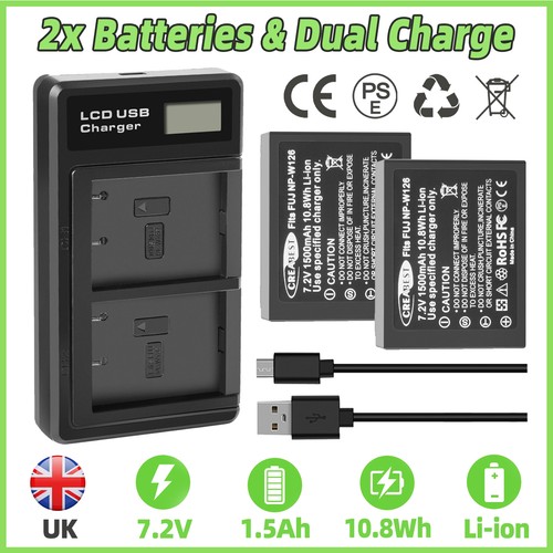2pcs w126 w126s battery - np-w126,