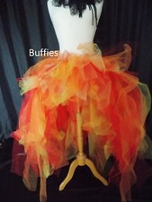 Long BIG Tutu Bird of paradise Swan Gothic Steampunk Burlesque Bustle skirt 8-24