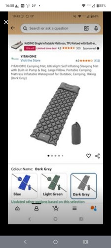 Inflatable camping mat self - inflatable,