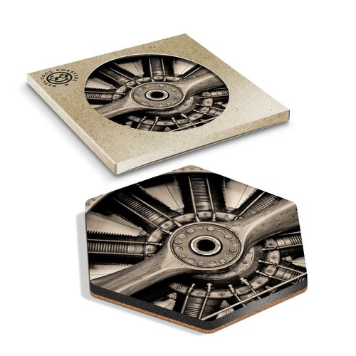 Hexagon coaster vintage - coaster,