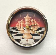 Vintage Desk Clock Chess Board