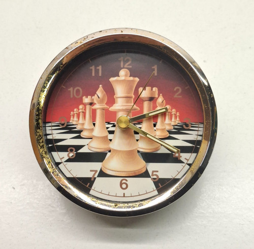 Vintage desk clock chess board - clock,