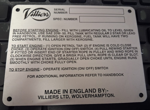 New villiers stationary - stationary, engine